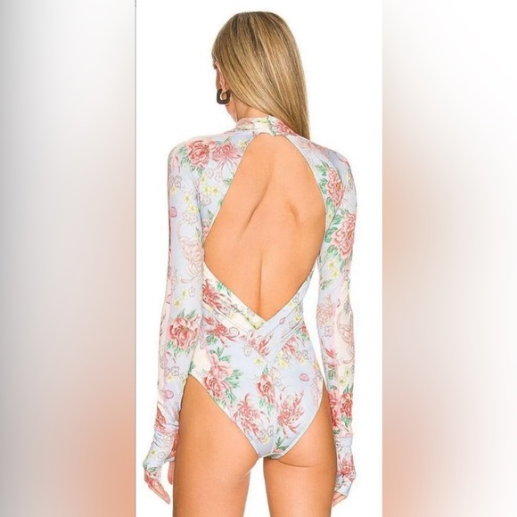 REVOLVE WE ARE HAH GLOVES OFF BODYSUIT/SWIMSUIT XS KYOTO KIMONO NEW SOLD OUT - Picture 7 of 10